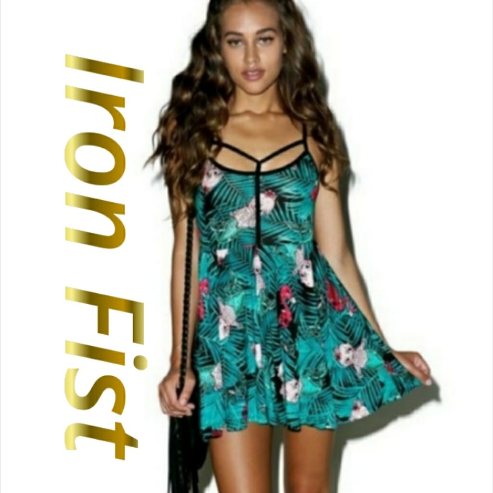 Midnight Mermaid Kewpie Flamingo Jungle Dress